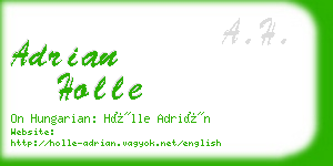 adrian holle business card